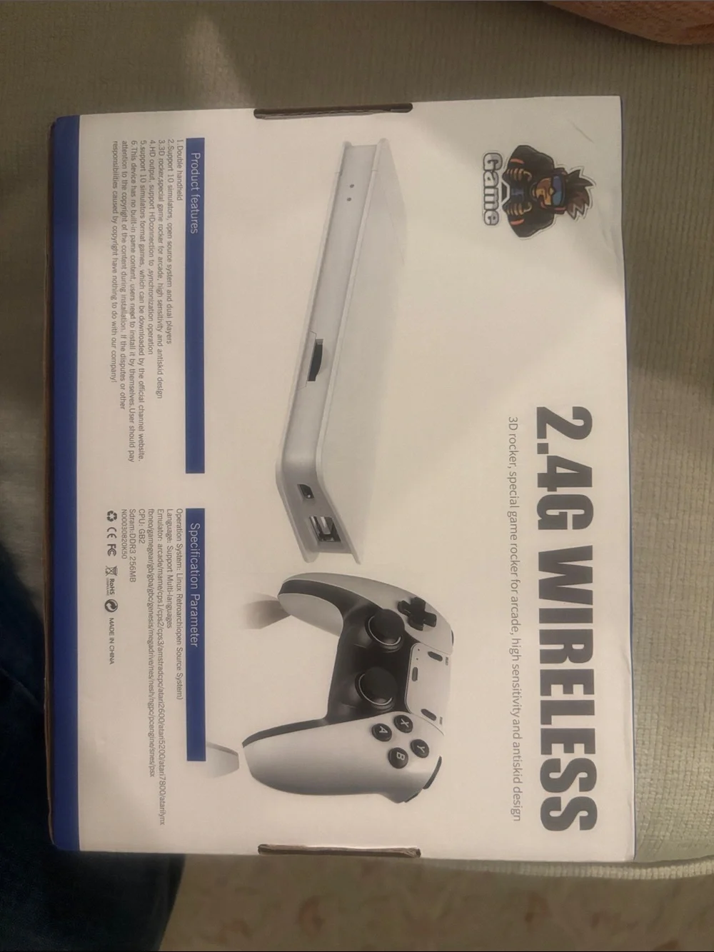 Wireless 2.4G White Gaming Controller and Console Set